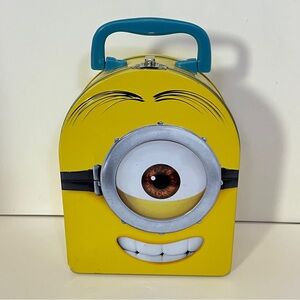 Despicable Me Minions Dave Tin Lunch Box Carrying Storage Universal Kids Steel
